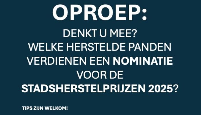 OPROEP STADSHERSTELPRIJZEN 2025